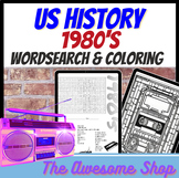 1980's Word Search Early Finisher Fun
