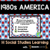 1980s America Task Cards Boom Cards | Distance Learning