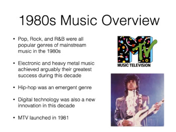 Preview of 1980s Music Presentation (PowerPoint)