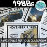 1980s Timeline Printable (Reagan, Bush, Cold War and more!