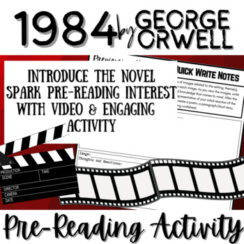 Preview of 1984 BY GEORGE ORWELL | Novel Study Intro Activity | Video & Reflection