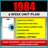 1984 by George Orwell, Unit Plan, Novel Study, Bundle Disc
