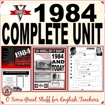 Preview of 1984 Complete Unit - Reading Guides, Activities,  Presentations, and Assessments