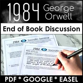 Preview of 1984 Discussion Activity, a Socratic Seminar With Lesson Plan & Questions