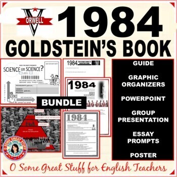 Preview of 1984 Goldstein's Book Differentiated Activities, Presentation, and Essay Prompts