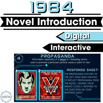 Preview of 1984 Introduction Anticipation Guide an Interactive Activity