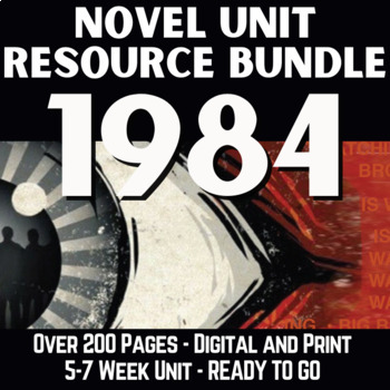 Preview of 1984 Literature Guide Novel Study Resource No-Prep BUNDLE - Print & Digital