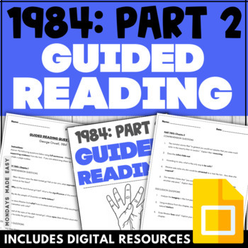 Preview of 1984 by George Orwell - Part 2 Chapter Questions - Comprehension and Discussion
