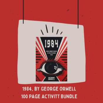 Preview of 1984 Novel Pacing Guide and Activity Resource BUNDLE - Print & Digital (5-Week)