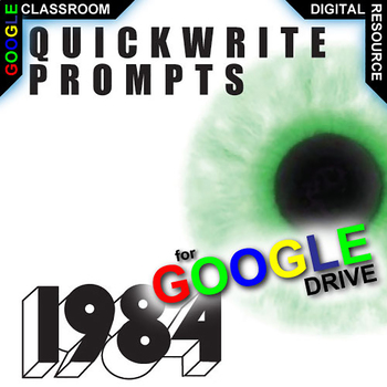 Preview of 1984 Quickwrite Journal Questions Activity DIGITAL Bellringer Writing Prompts