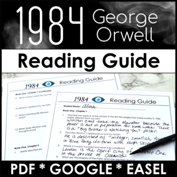 Preview of 1984 Reading Guide With Chapter Questions for Comprehension & Critical Thinking