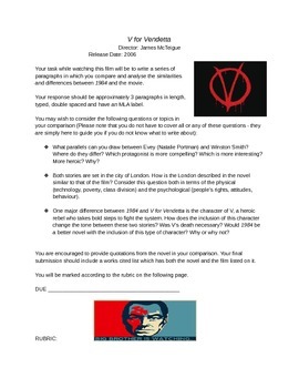 V For Vendetta Worksheets Teaching Resources Tpt