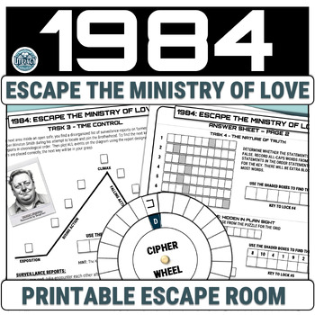 Preview of 1984 by George Orwell - Escape Room - Printable