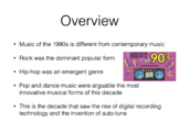 1990s Music Presentation (PowerPoint)