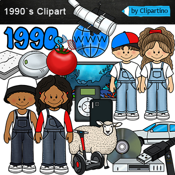 Preview of 1990s decade Clip Art-Inventions 1990s Clip art-'90s-Nineties Clip Art