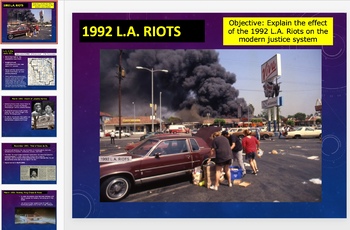 Preview of 1992 L.A. Riots Powerpoint Slides and Lecture Notes