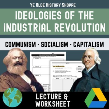 Preview of 19th Century Ideologies: Communism, Capitalism, Socialism Worksheet & Lecture