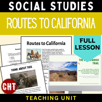Preview of 19th Century Routes to California | Informational Text | Social Studies Unit