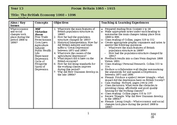 Preview of Late 19th & Early 20th Century British Thematic Unit Plans