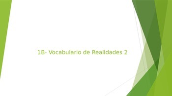 Preview of 1B- Realidades 2 Practica con vocabulario