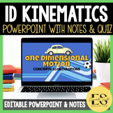 1D Kinematics Editable PowerPoint,Guided Notes,and Quiz fo