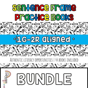 Preview of 1G-2R Aligned | High Frequency Words Sentence Frame Writing Books