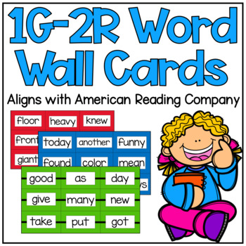 Preview of 1G-2R Power Words IRLA Aligned Word Wall Cards and Flash Cards