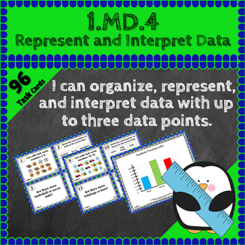 Preview of 1.MD.4 Task Cards ★ Represent and Interpret Data 1st Grade Math Centers