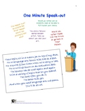 1Minute Speak-Out: Writing and Speaking Activity with Less