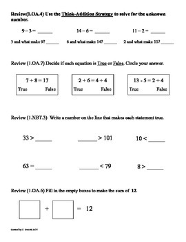 (1.NBT.4) Add within 100 -1st Grade Common Core Math Worksheets-3rd 9 Weeks