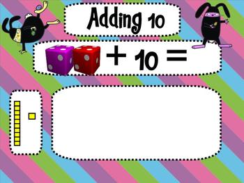 Preview of 1.NBT.4 Adding 10 to any number SMARTBoard Lesson