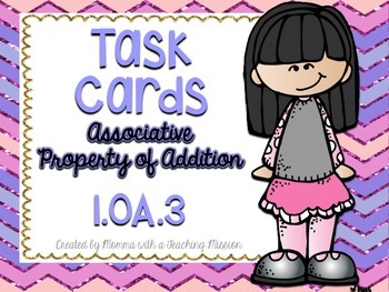 Preview of 1.OA.3 Task Cards Associative Property of Addition