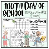 1OOth Day of School Writing Prompts & Resources