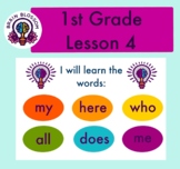 1sr Gr. Journey’s Lesson 4 Words to Know