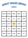 1sr Grade Sight Word Bingo (Dolch)