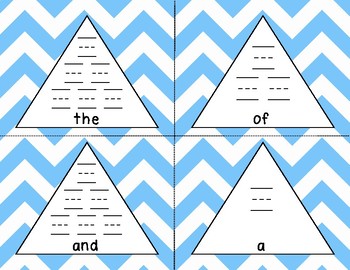 Preview of 1st 100 Fry Sight Words Pyramid Writing Activity Cards