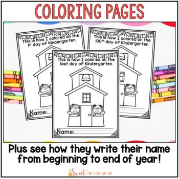 1st, 100th, and Last Day of School Coloring Pages- for Multiple Grade