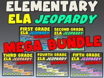 Preview of 1st-2nd-3rd-4th-5th Grade ELA JEOPARDY BUNDLE! 25 individual resources in all!!!