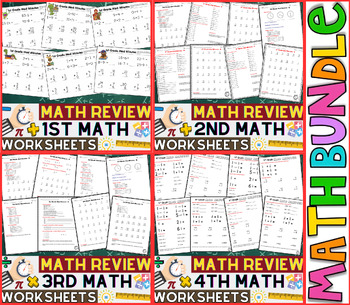 Preview of 1st, 2nd, 3rd & 4th Grade Math Review | Multiplication, Division... | Mad Minute