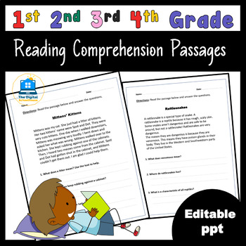 Preview of 1st 2nd 3rd 4th Grade Reading Comprehension Passages Short Stories