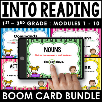 Preview of 1st, 2nd, 3rd Grade Into Reading Grammar Practice - Yearlong Boom Card Bundle