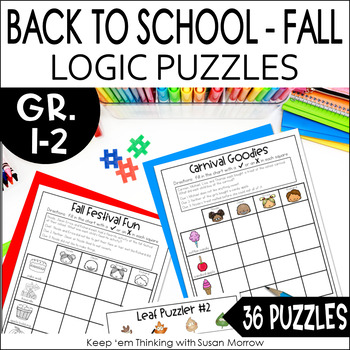 Preview of 1st, 2nd & 3rd Grade Logic Puzzles - Fall Theme Critical Thinking Activities