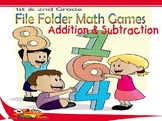 1st & 2nd Grade File Folder Math Games - ADDITION & SUBTRA
