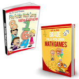1st & 2nd Grade File Folder Math Games [Book 1 & Book 2] Bundle