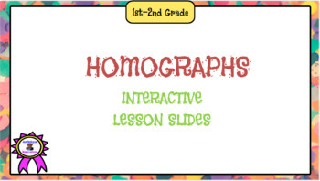 Preview of 1st-2nd Grade Homographs Interactive Lesson Slide