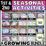 1st & 2nd Grade Holiday Seasonal Math Review Centers, Game