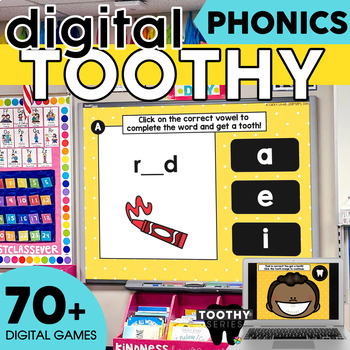 Preview of 1st & 2nd Grade Phonics Review Games - Digital Toothy® - Digital Resources