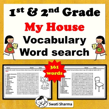 distance learning 1st 2nd grade kindergarten worksheets parts of the house