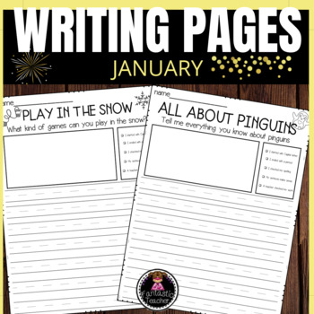 1st & 2nd Grade Writing Prompts | January Winter Theme English | TPT