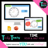 1st- 2nd Telling Time hour/ half hour interactive DIGITAL 